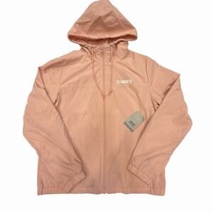 Vans Hooded Windbreaker Jacket Womens Small Full Zip Pockets Lightweight New